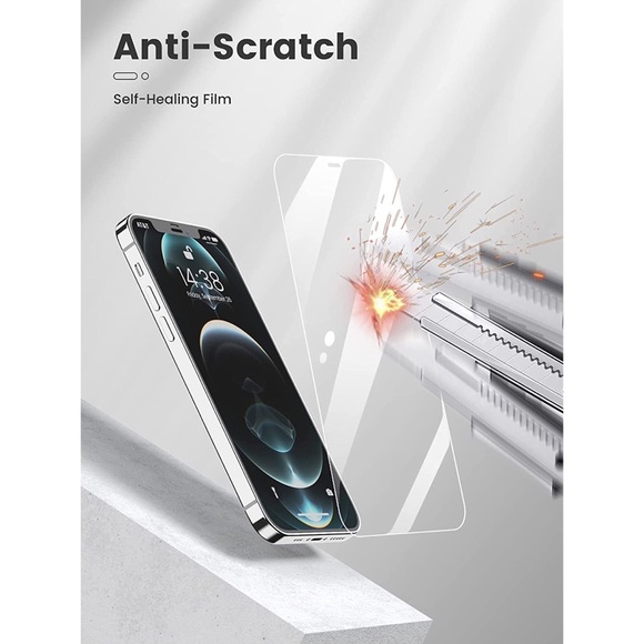 iPhone 12 Pro Ultra Clear Screen Protector Non Tempered Glass Full Coverage - Picture 3 of 6